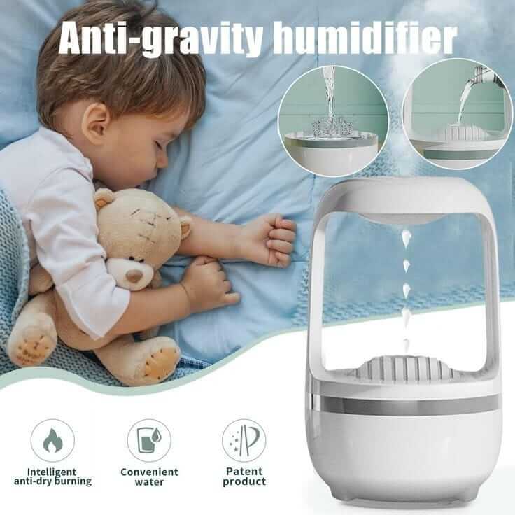 Mondee Zero-Gravity Water Drop Humidifier & Calming Night Lamp.