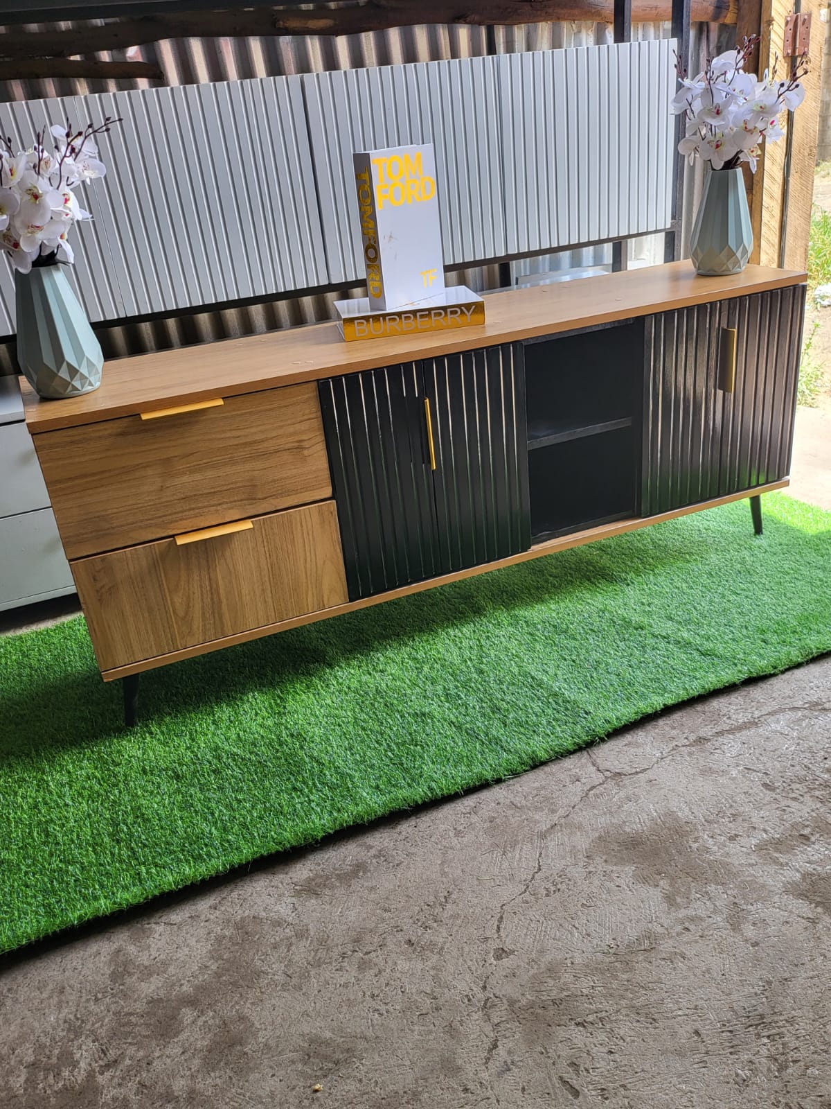 Savannah Wood Brown Tv Stand