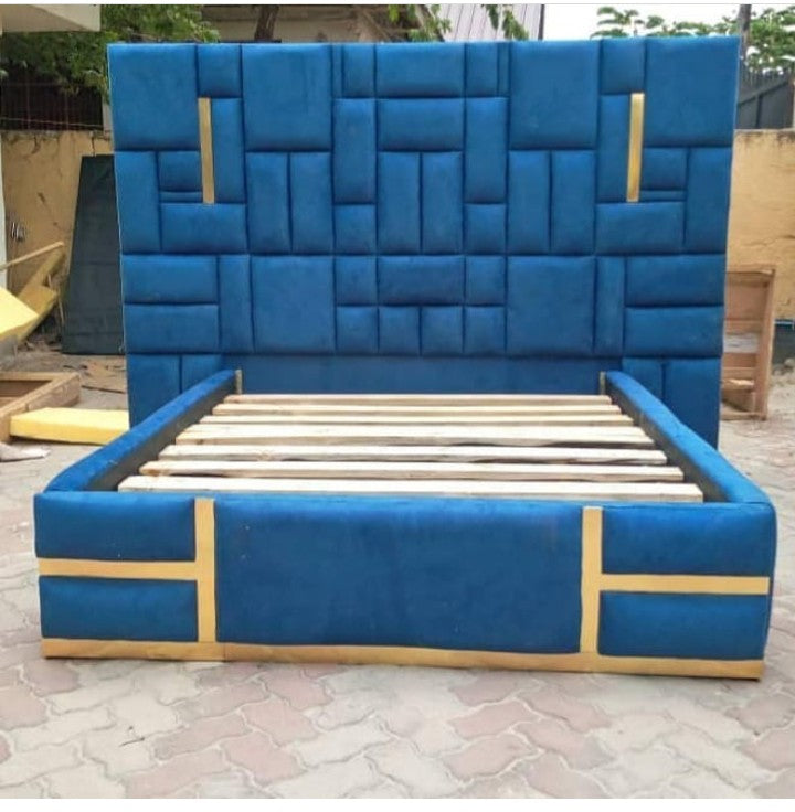 Blue Patterned Bed Set
