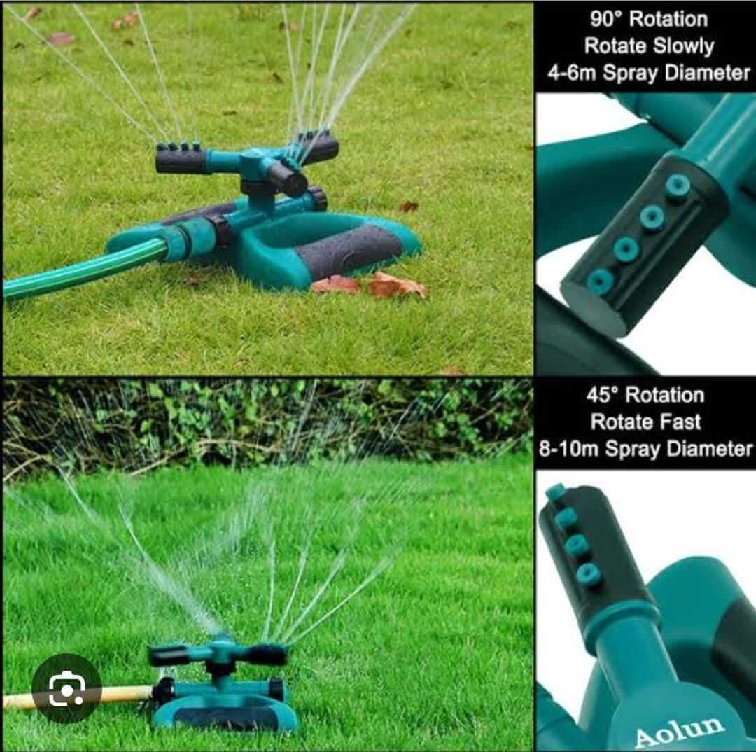 InnovaKE 360° Rotating Garden Sprinkler | 2-in-1 Adjustable Irrigation System