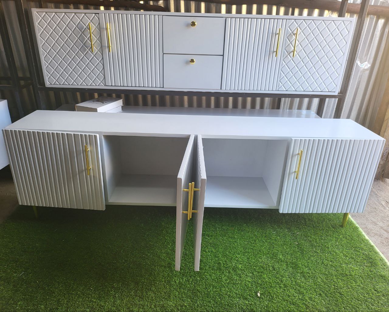 Patterned Tv Set Stand
