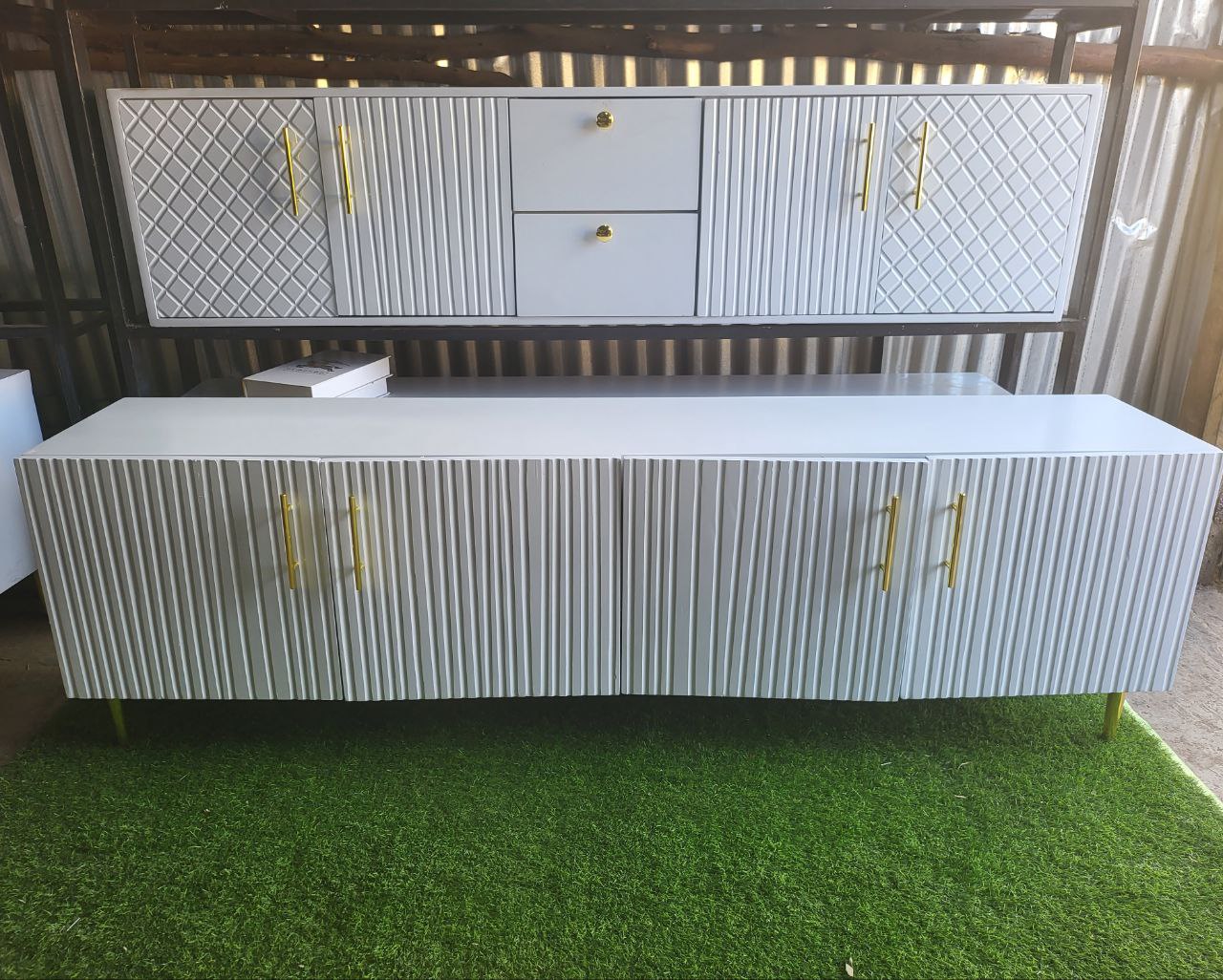 Patterned Tv Set Stand