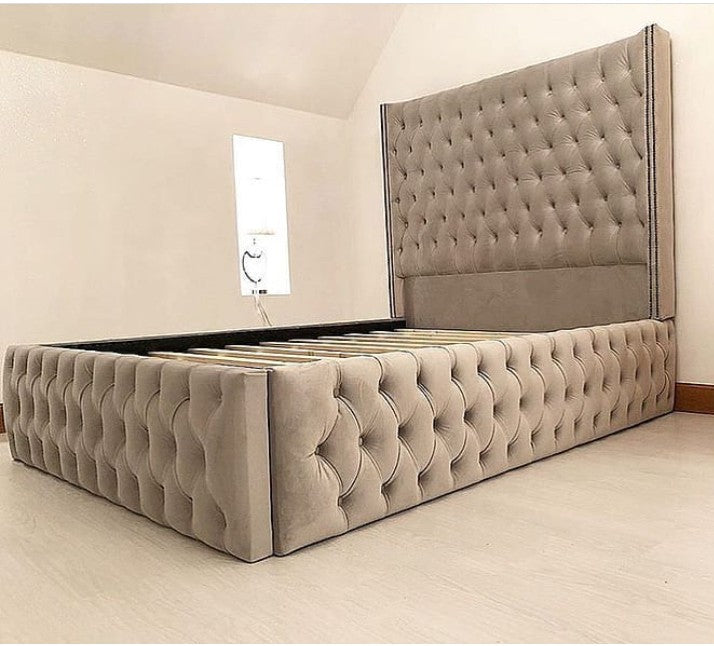 Dotted Beige Bed