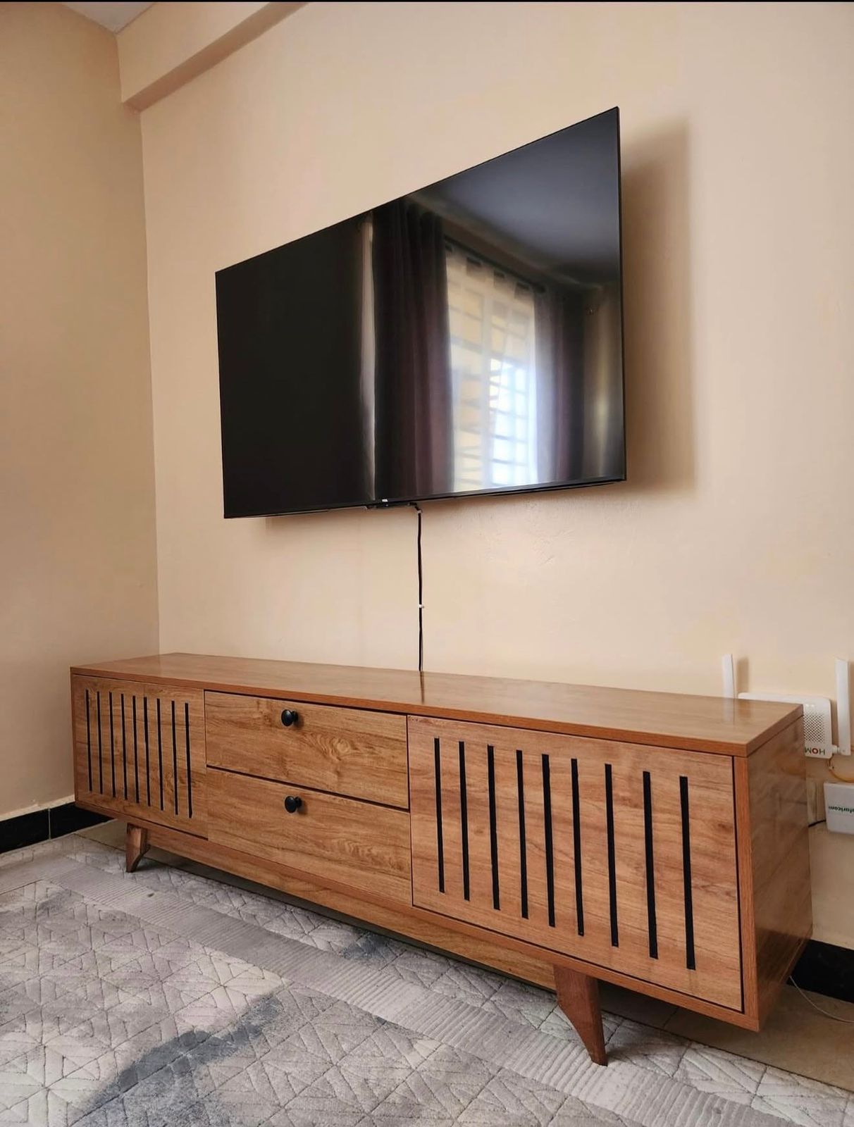 The Linear Oak 6ft Executive TV Console