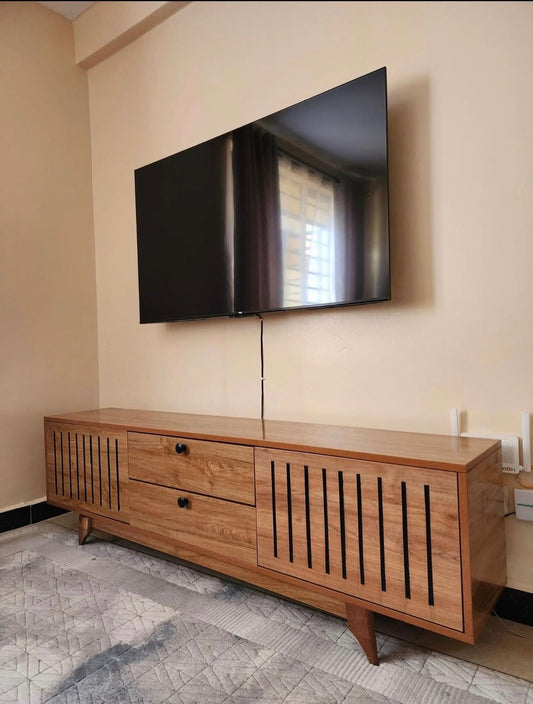 The Linear Oak 6ft Executive TV Console